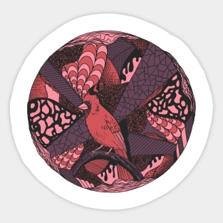 Ambrose Circle of The Northern Cardinal Sticker